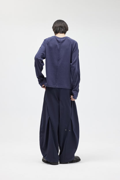 EQUALNEAR - The Fool LS Tee - Blue