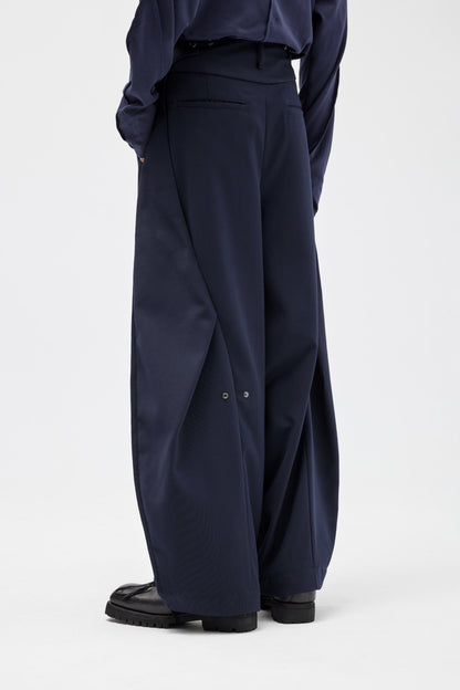 EQUALNEAR - Horizon Wide Pants - Blue