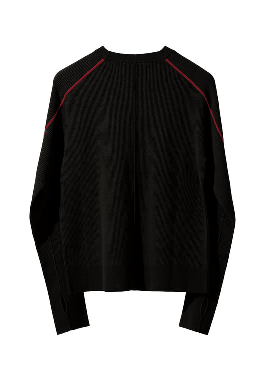 EQUALNEAR - Trails Knit Sweater - Black