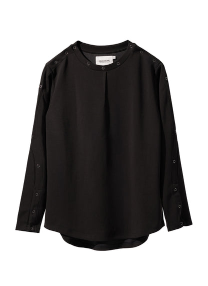 EQUALNEAR - Astro Henley Sweatshirt - Black