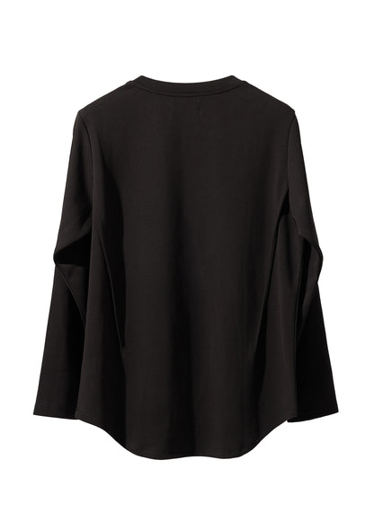 EQUALNEAR - Astro Henley Sweatshirt - Black