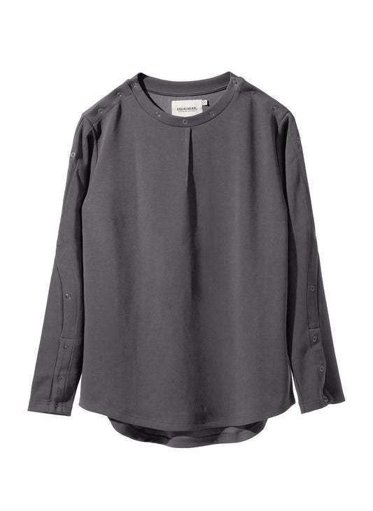 EQUALNEAR - Astro Henley Sweatshirt - Gray