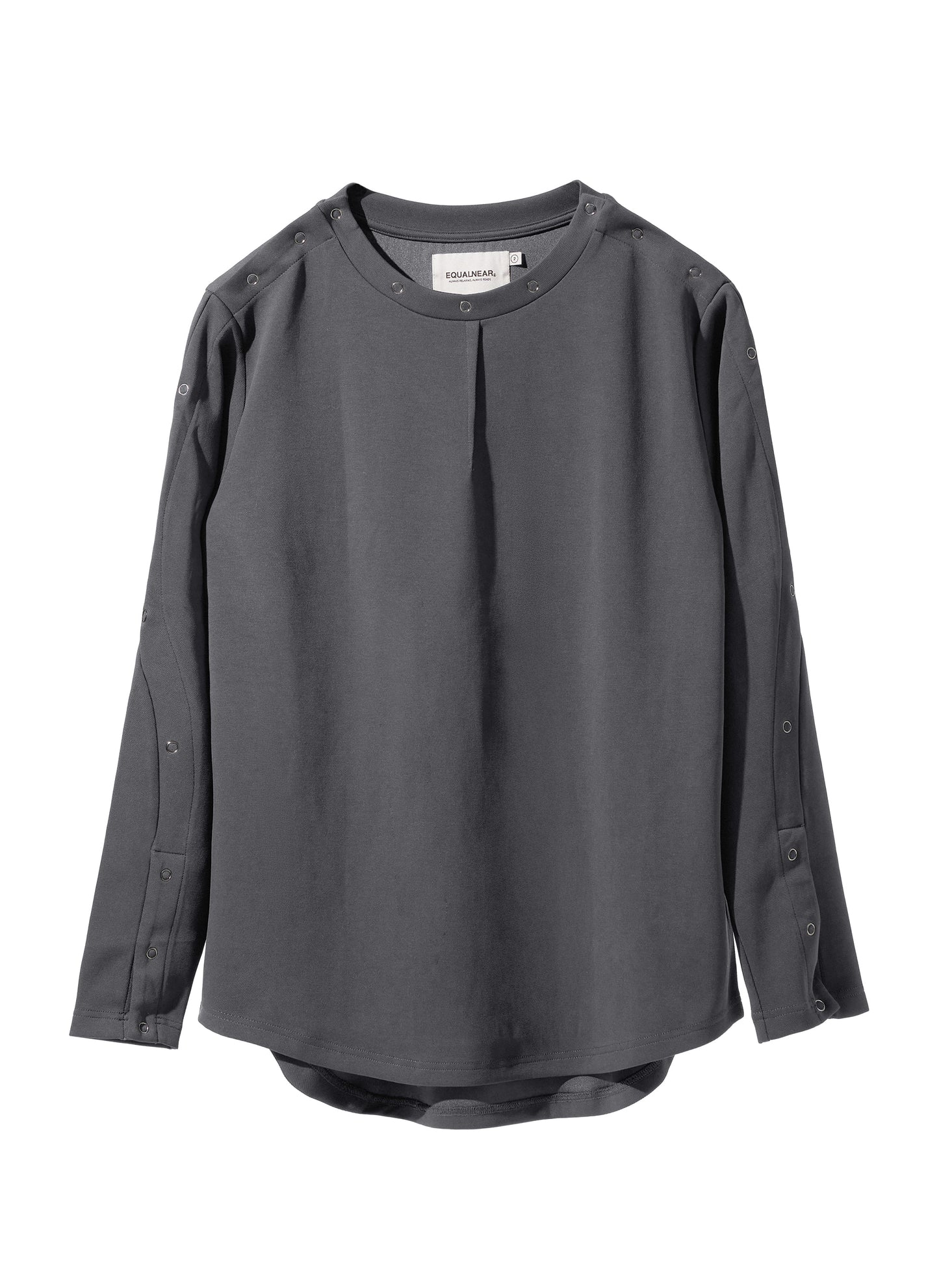 EQUALNEAR - Astro Henley Sweatshirt - Gray