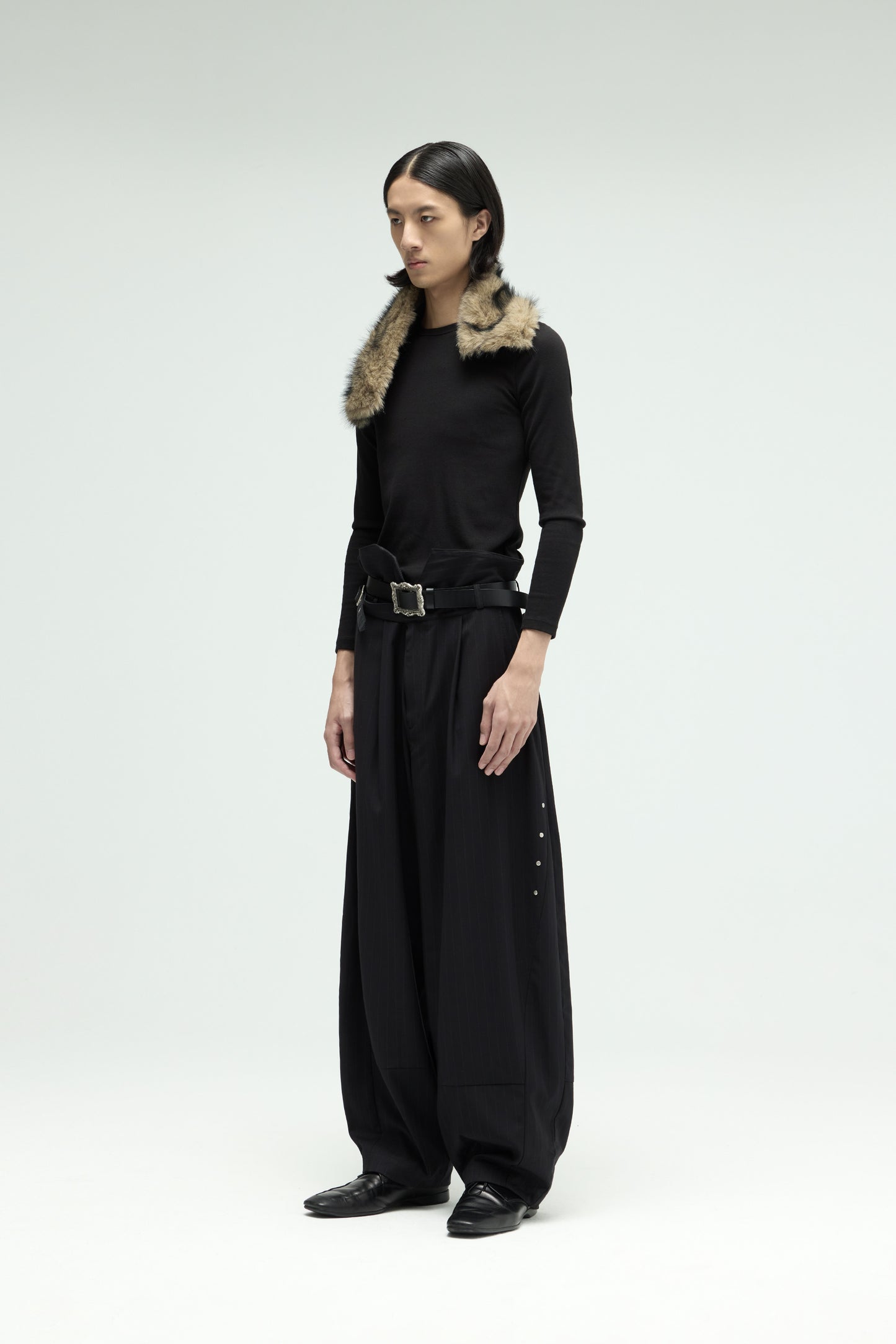 EQUALNEAR - Groundline Wide Pants - Black