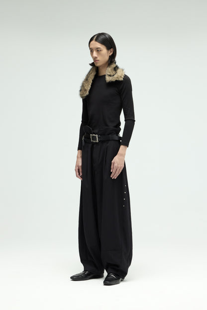 EQUALNEAR - Groundline Wide Pants - Black