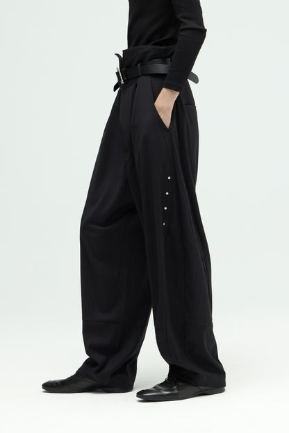 EQUALNEAR - Groundline Wide Pants - Black