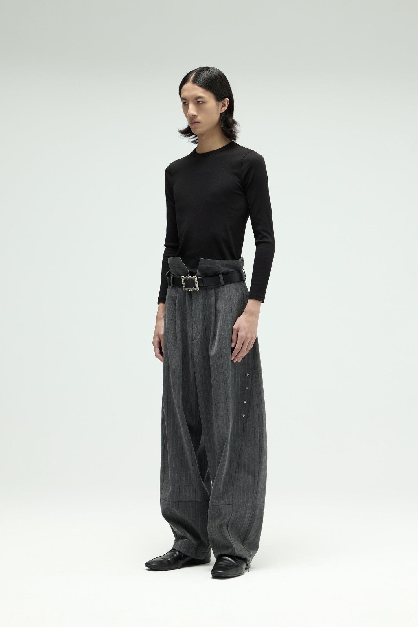 EQUALNEAR - Groundline Wide Pants - Gray