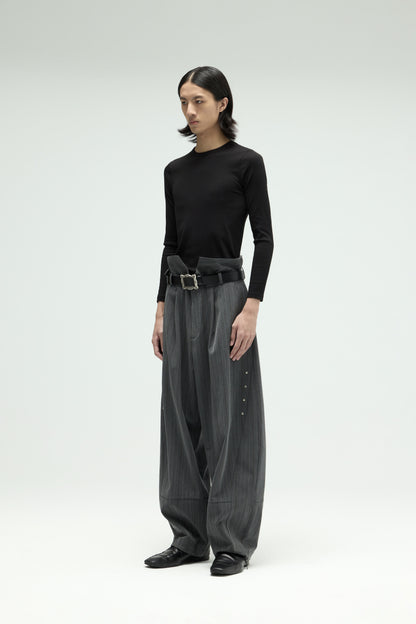 EQUALNEAR - Groundline Wide Pants - Gray
