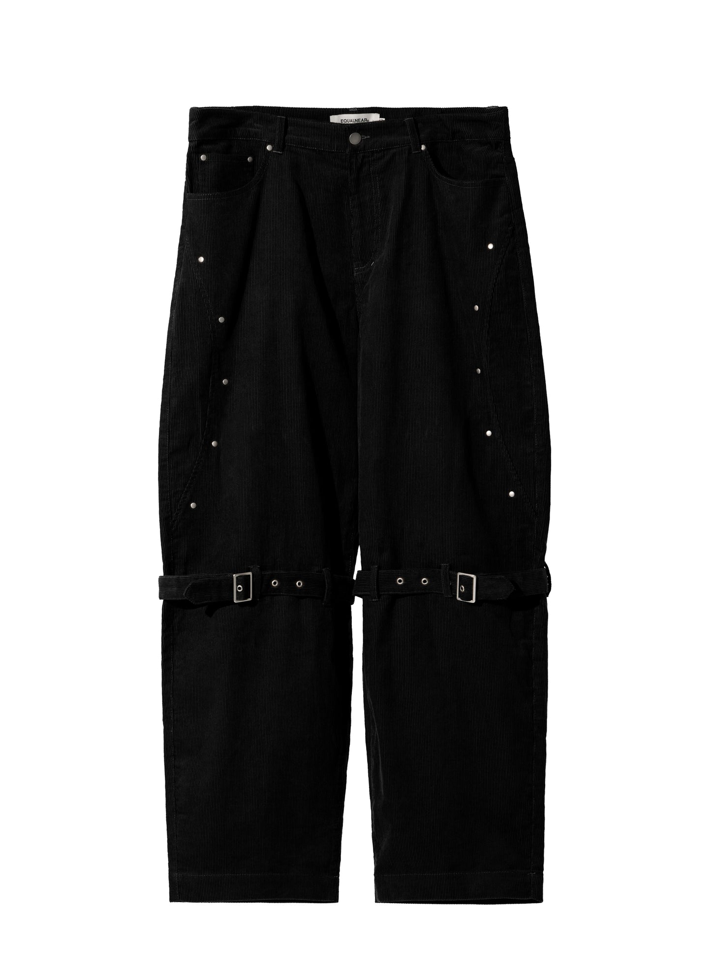 EQUALNEAR - Rover Cord Pants - Black