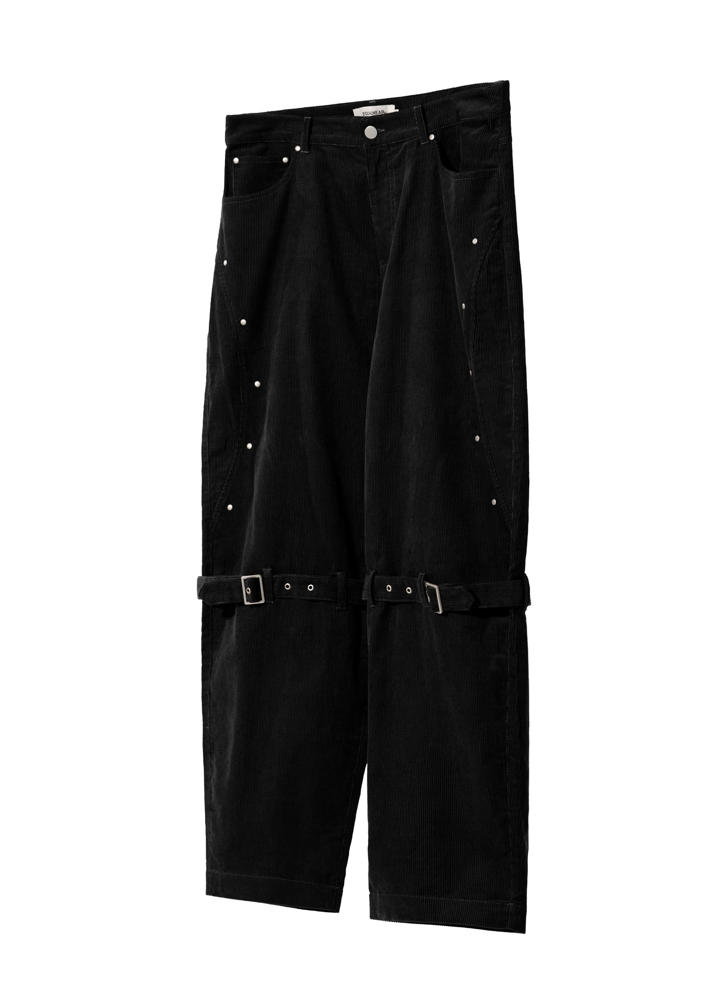 EQUALNEAR - Rover Cord Pants - Black