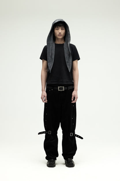 EQUALNEAR - Rover Cord Pants - Black