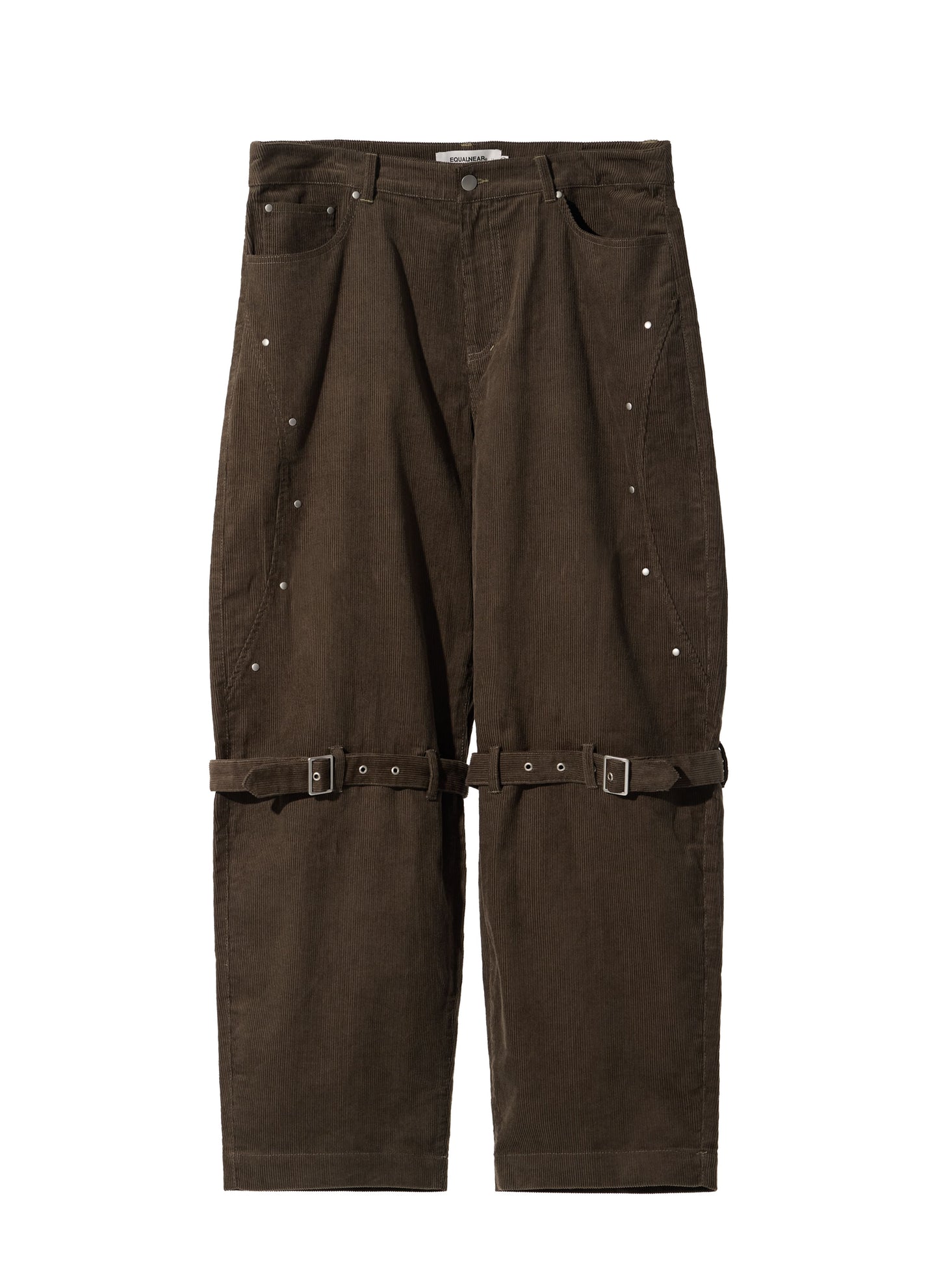 EQUALNEAR - Rover Cord Pants - Olive Green