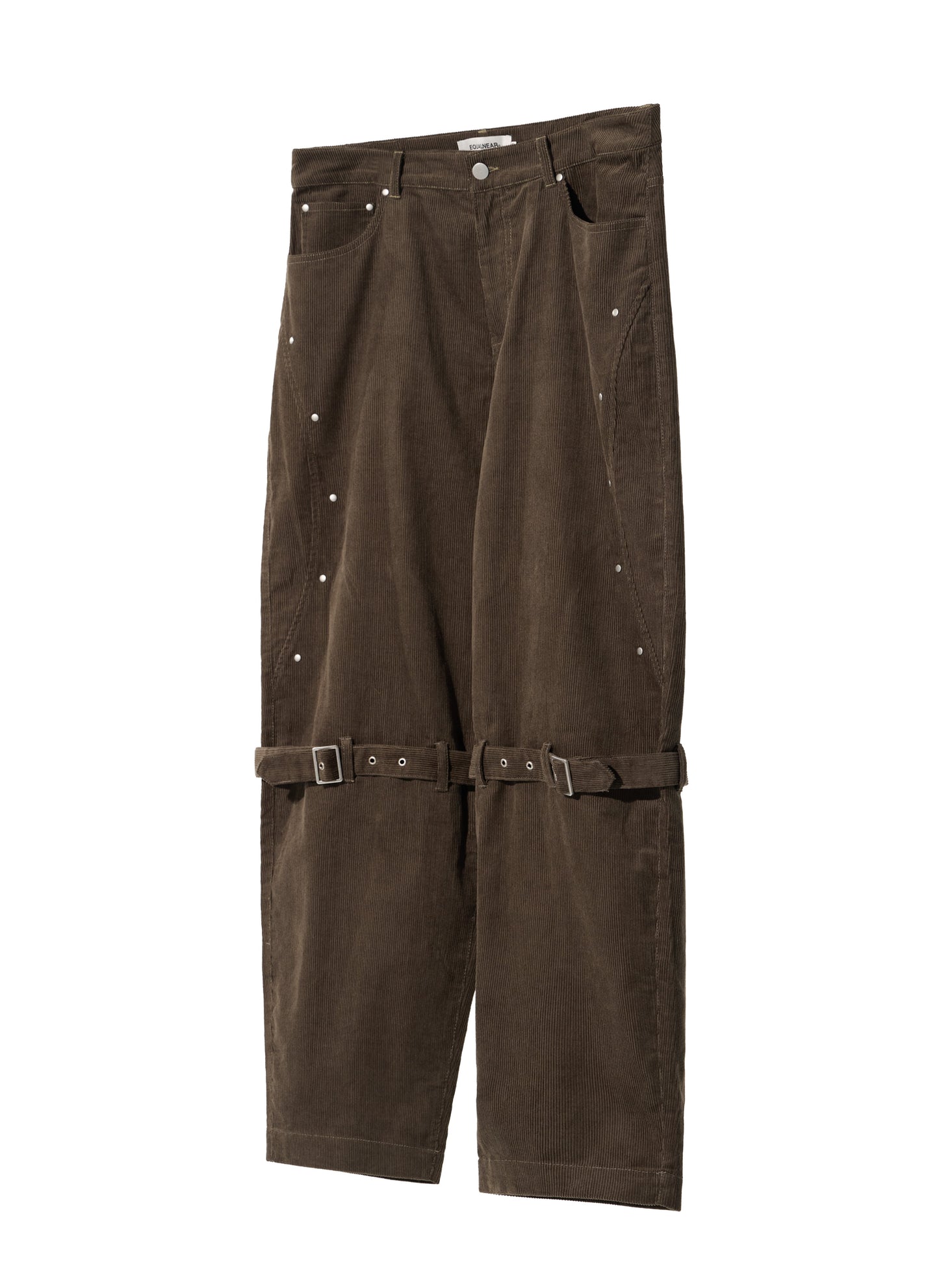 EQUALNEAR - Rover Cord Pants - Olive Green