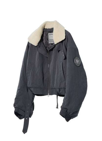 EQUALNEAR - Heartcore Bomber Jacket - Gray