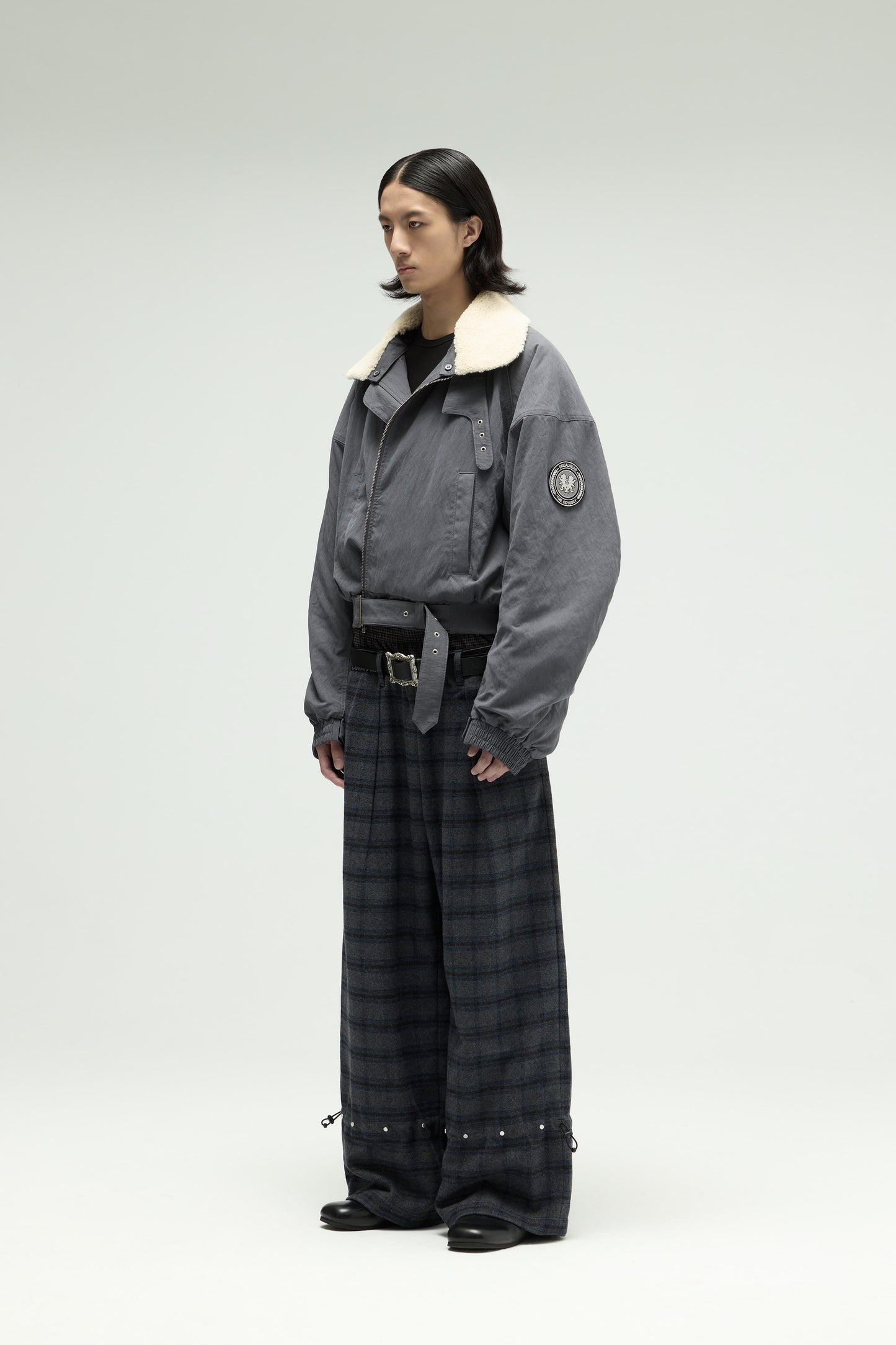 EQUALNEAR - Heartcore Bomber Jacket - Gray