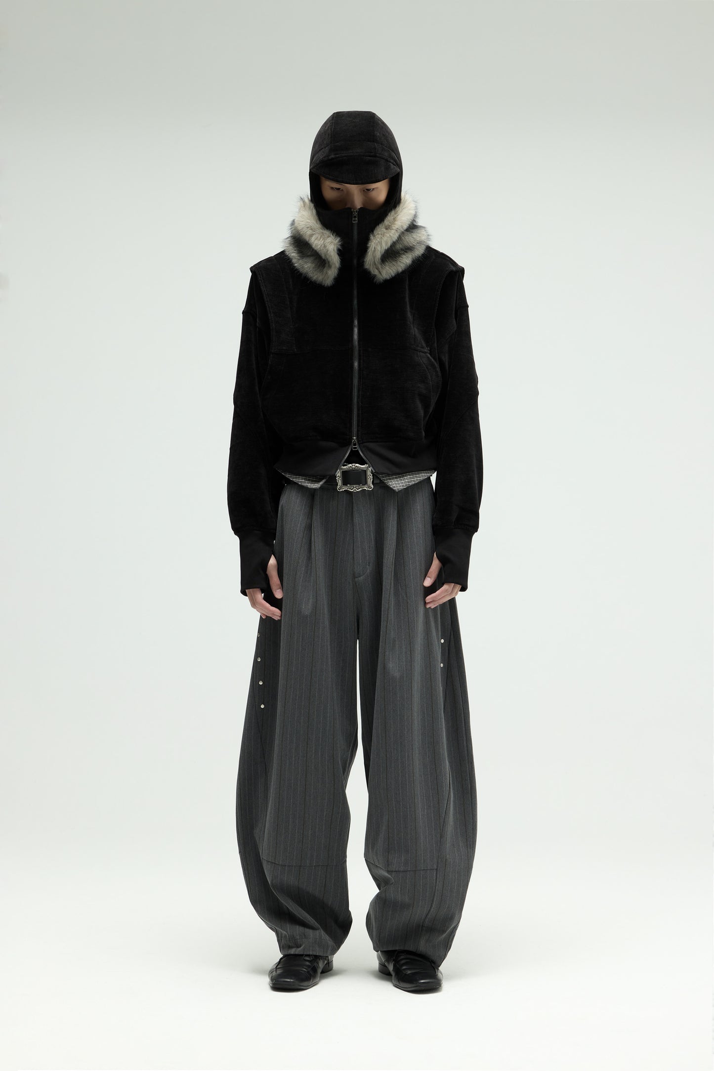 EQUALNEAR - Phantom Zip Hoodie - Black