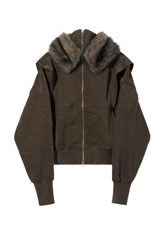 EQUALNEAR - Phantom Zip Hoodie - Olive