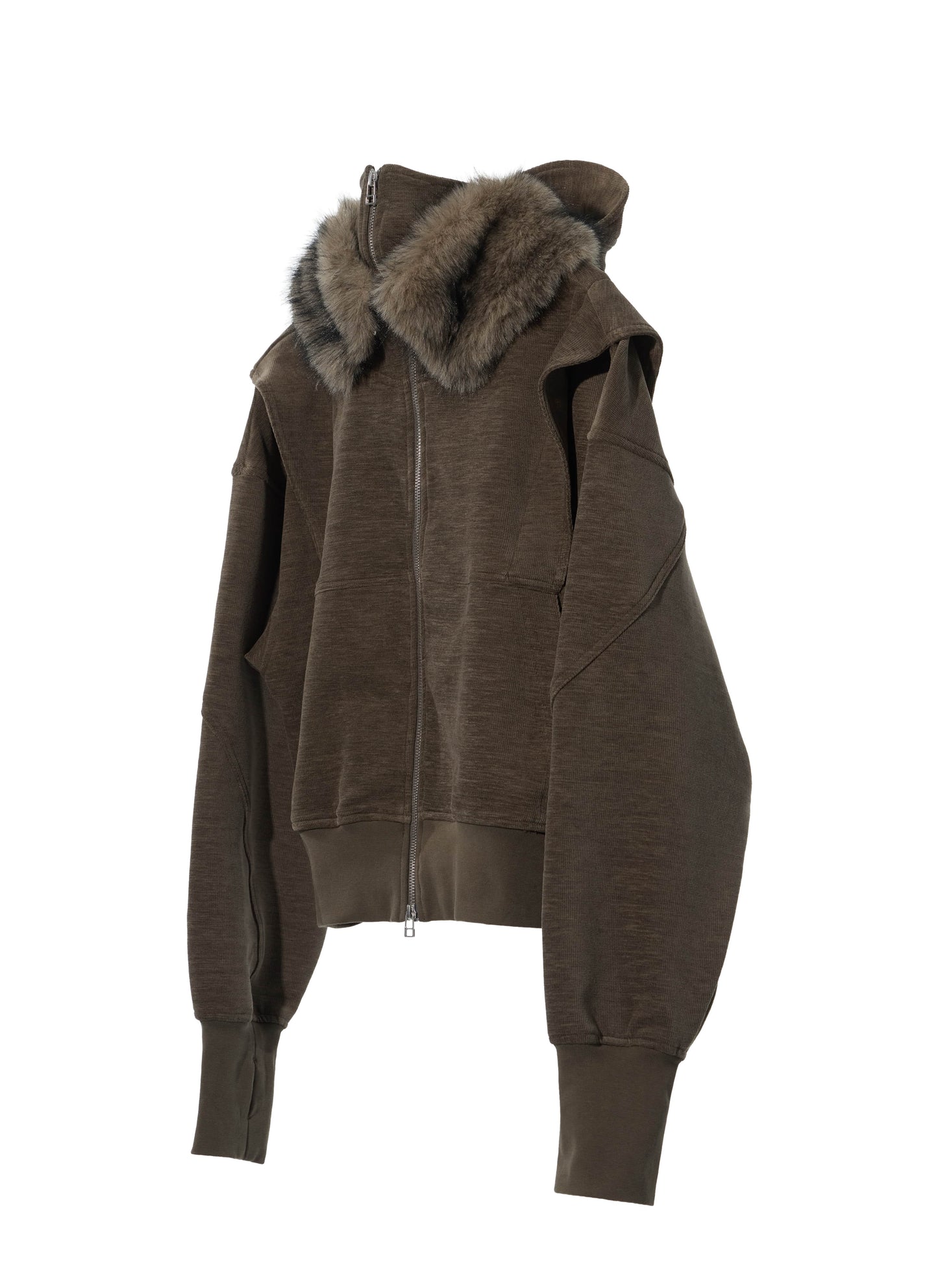 EQUALNEAR - Phantom Zip Hoodie - Olive