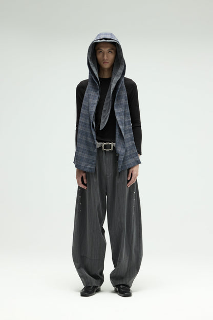 EQUALNEAR - Napkin Scarf - Gray Blue