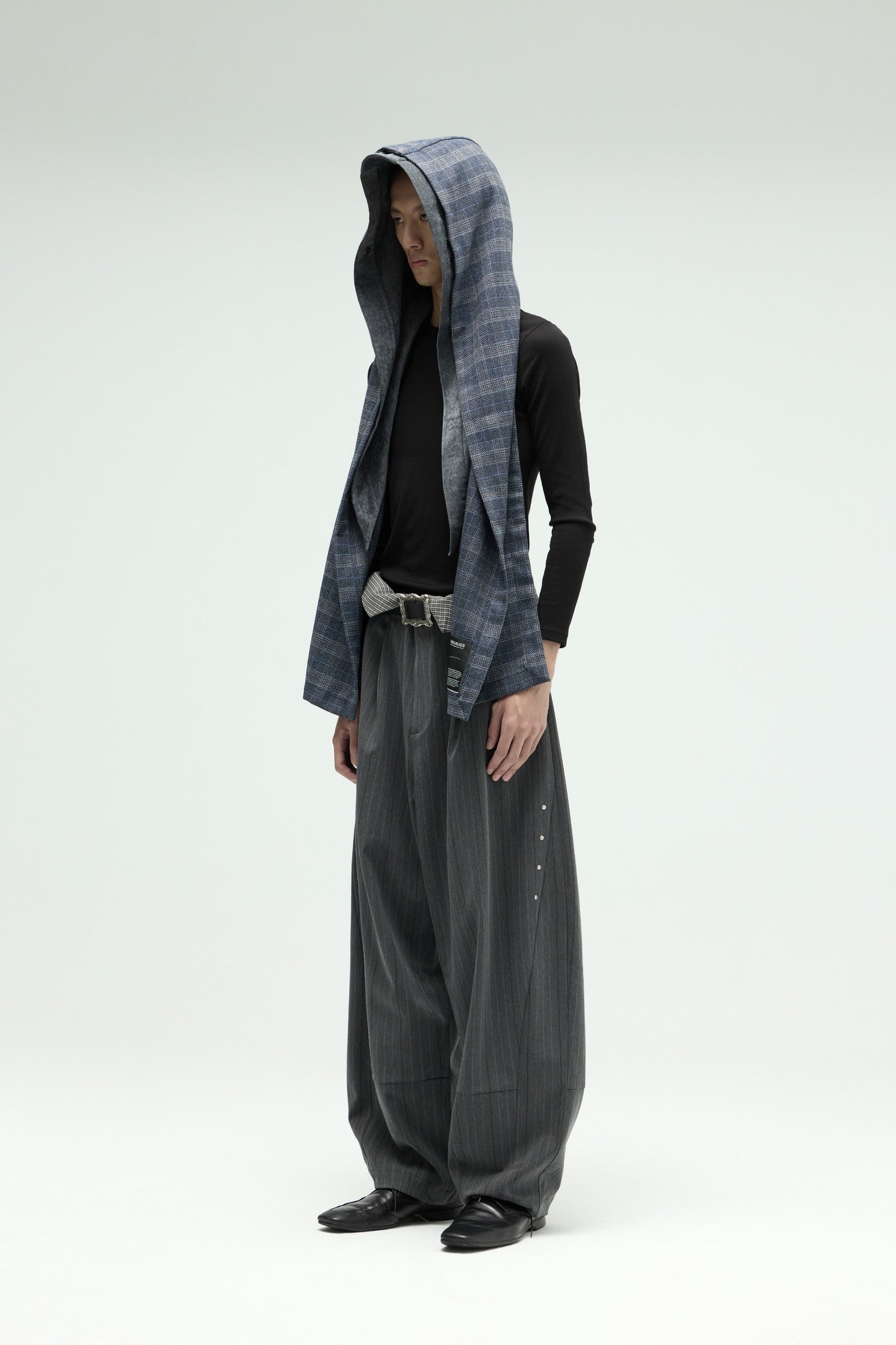 EQUALNEAR - Napkin Scarf - Gray Blue