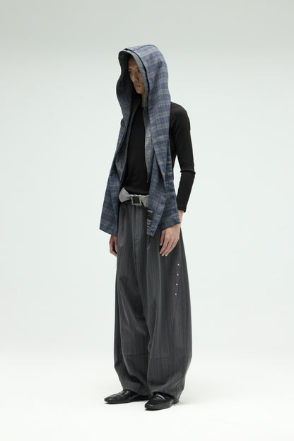 EQUALNEAR - Napkin Scarf - Gray Blue