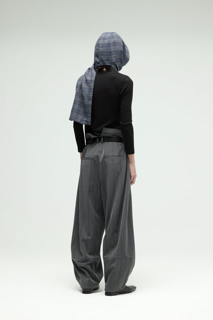 EQUALNEAR - Napkin Scarf - Gray Blue
