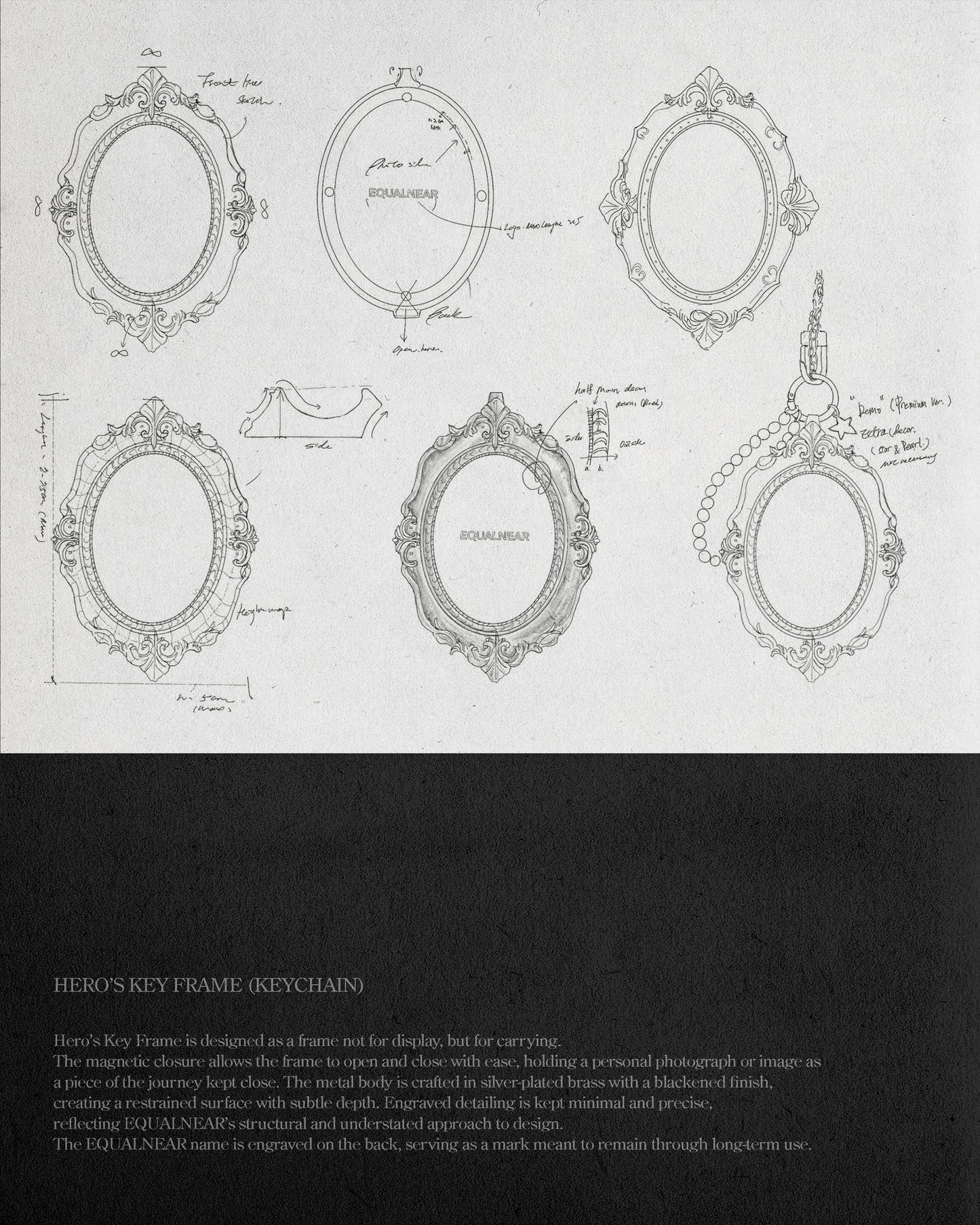 EQUALNEAR - Hero’s Key Frame - Antique Silver