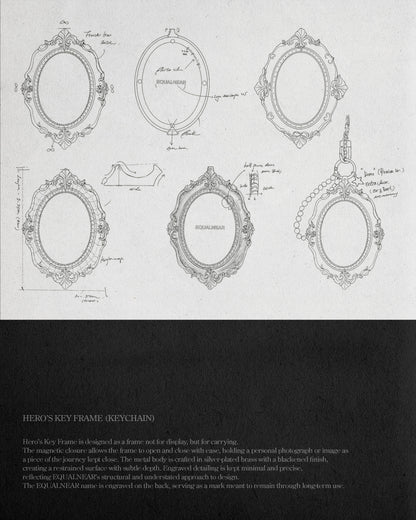 EQUALNEAR - Hero’s Key Frame - Antique Silver