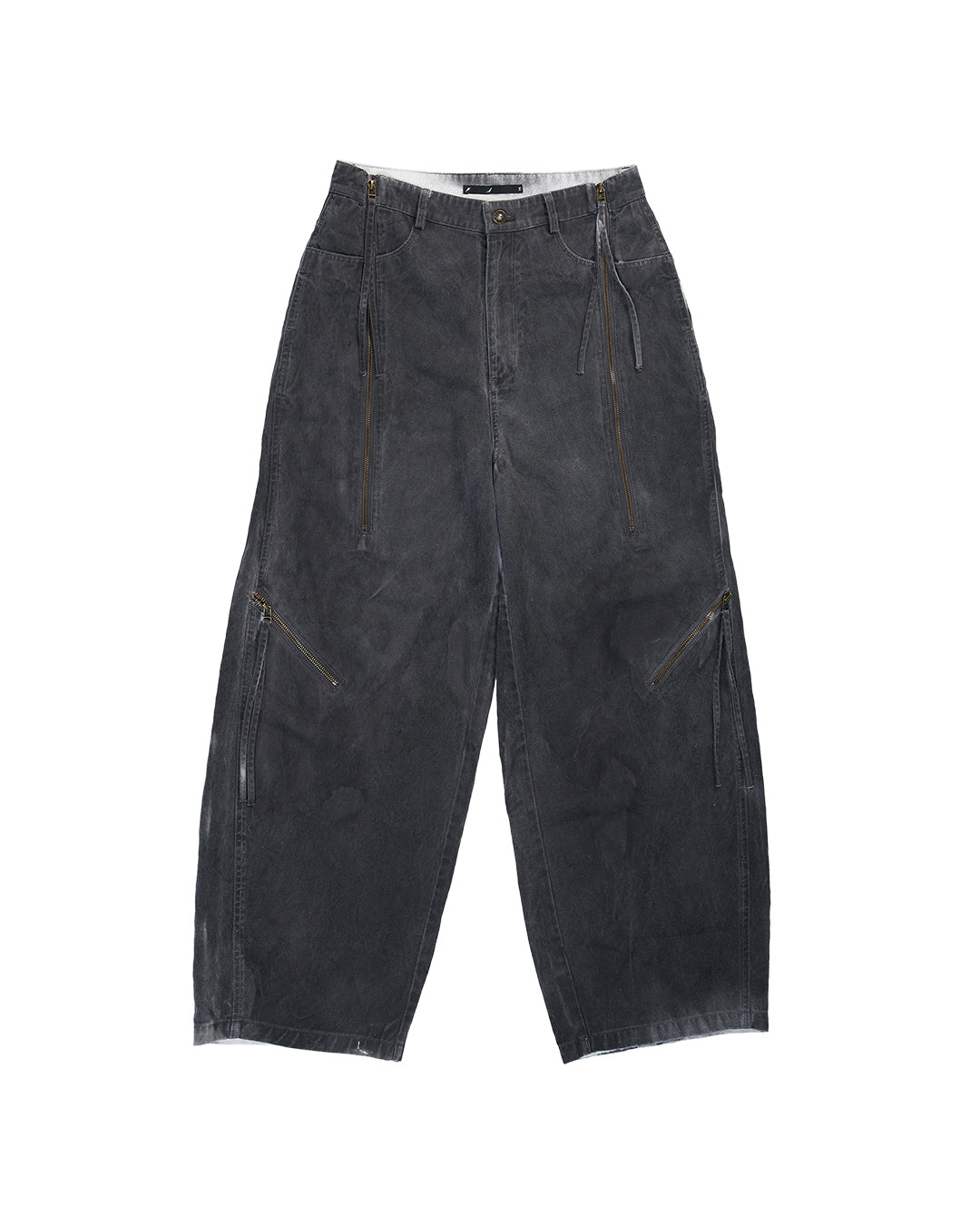 ENCLAVE - BARREL LEG “REBAR” PANTS -  Black