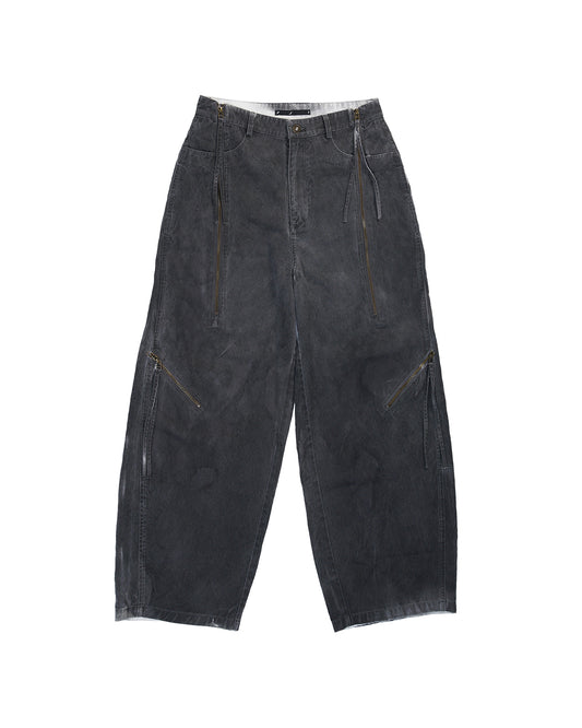 ENCLAVE - BARREL LEG “REBAR” PANTS -  Black