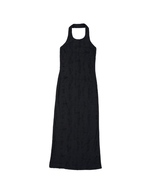ENCLAVE - TWO-PIECE SLIM FIT “WIERD” LONG DRESS - Black