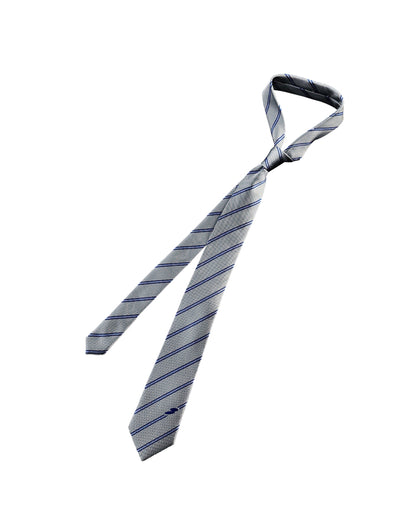 ENCLAVE - DIAGONAL STRIPES JACQUARD “CRUISE” TIE - Greige