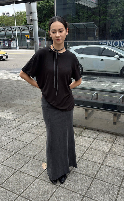 SILVER NINE - Thin-Strap Washed Fishtail Dress