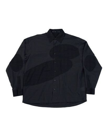 ENCLAVE - LOOSE FIT LONG-SLEEVES “COVERD” SHIRT - Black