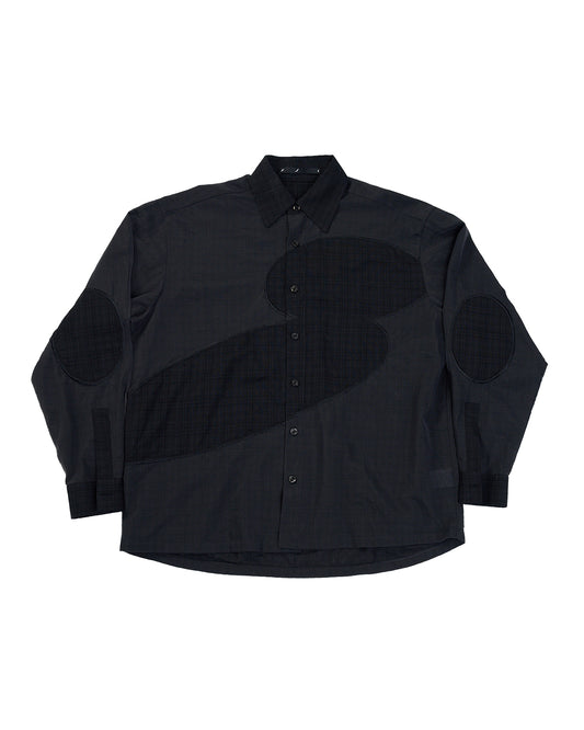 ENCLAVE - LOOSE FIT LONG-SLEEVES “COVERD” SHIRT - Black