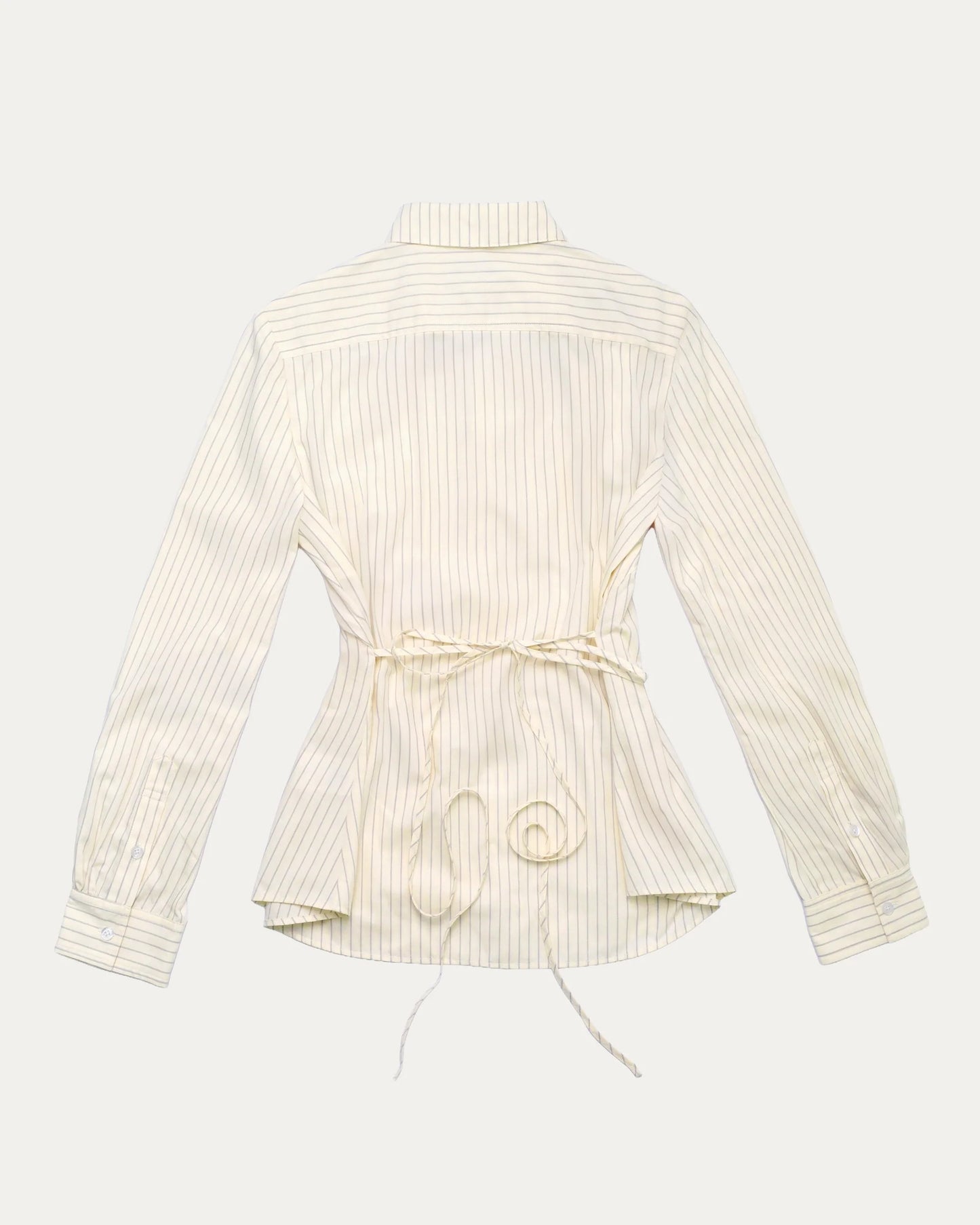 PCES - Pintuck Faux Collar Shirt - Beige