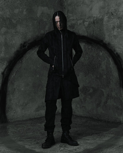 renkè - Arc-Zip Coated Denim Jacket