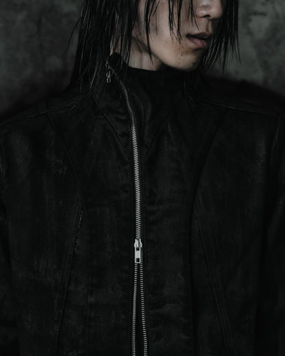 renkè - Arc-Zip Coated Denim Jacket