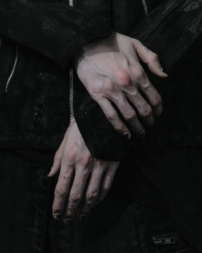 renkè - Arc-Zip Coated Denim Jacket