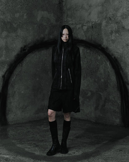 renkè - Arc-Zip Coated Denim Jacket