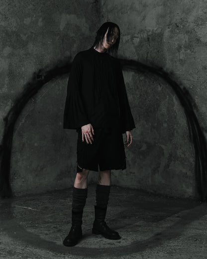 renkè - Slanted Zipper Cargo Shorts