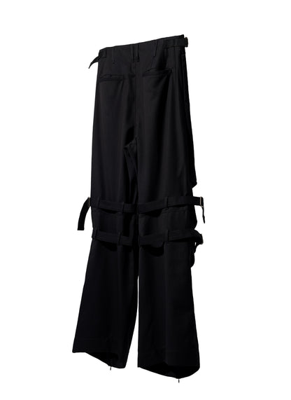EQUALNEAR - Armor Flared Pants - Black