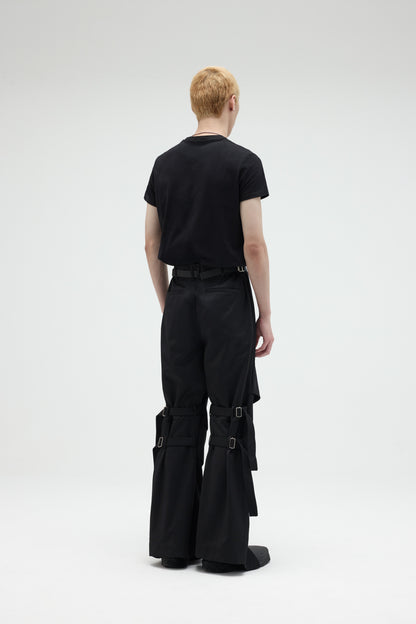 EQUALNEAR - Armor Flared Pants - Black