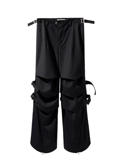 EQUALNEAR - Armor Flared Pants - Gray