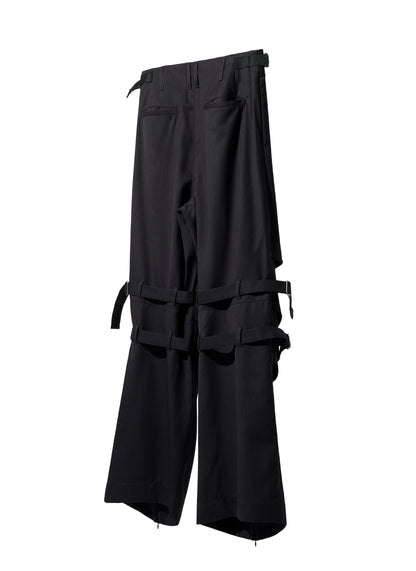 EQUALNEAR - Armor Flared Pants - Gray