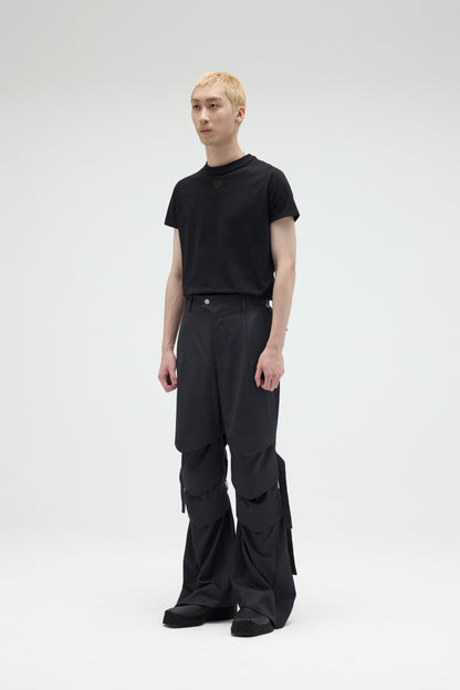EQUALNEAR - Armor Flared Pants - Gray