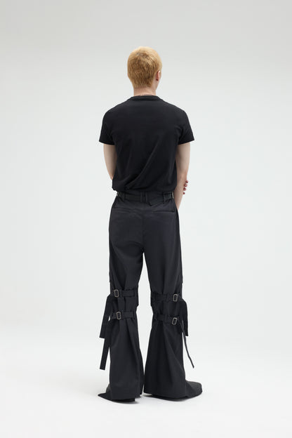 EQUALNEAR - Armor Flared Pants - Gray
