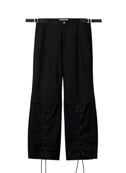 EQUALNEAR - Boxer Flared Pants - Black