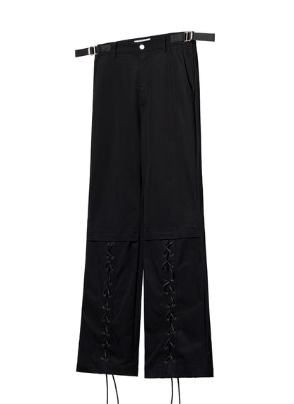 EQUALNEAR - Boxer Flared Pants - Black