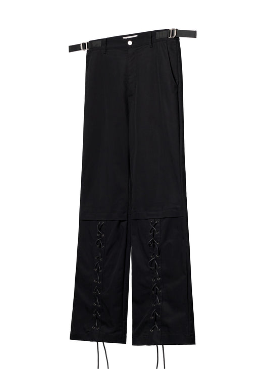 EQUALNEAR - Boxer Flared Pants - Black